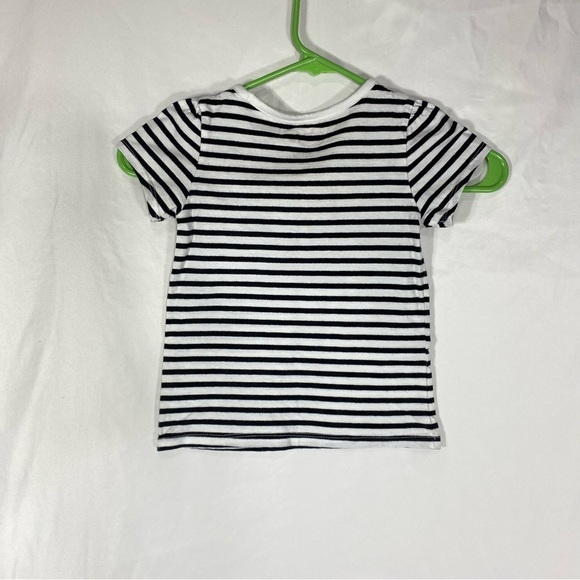 Circo Girl’s Black & White Striped Short Sleeve Tee - Picture 3 of 6